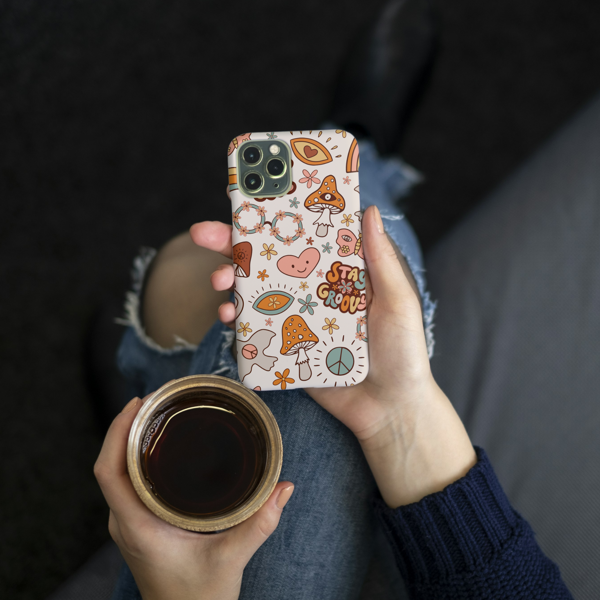 Peace and Love iPhone Case